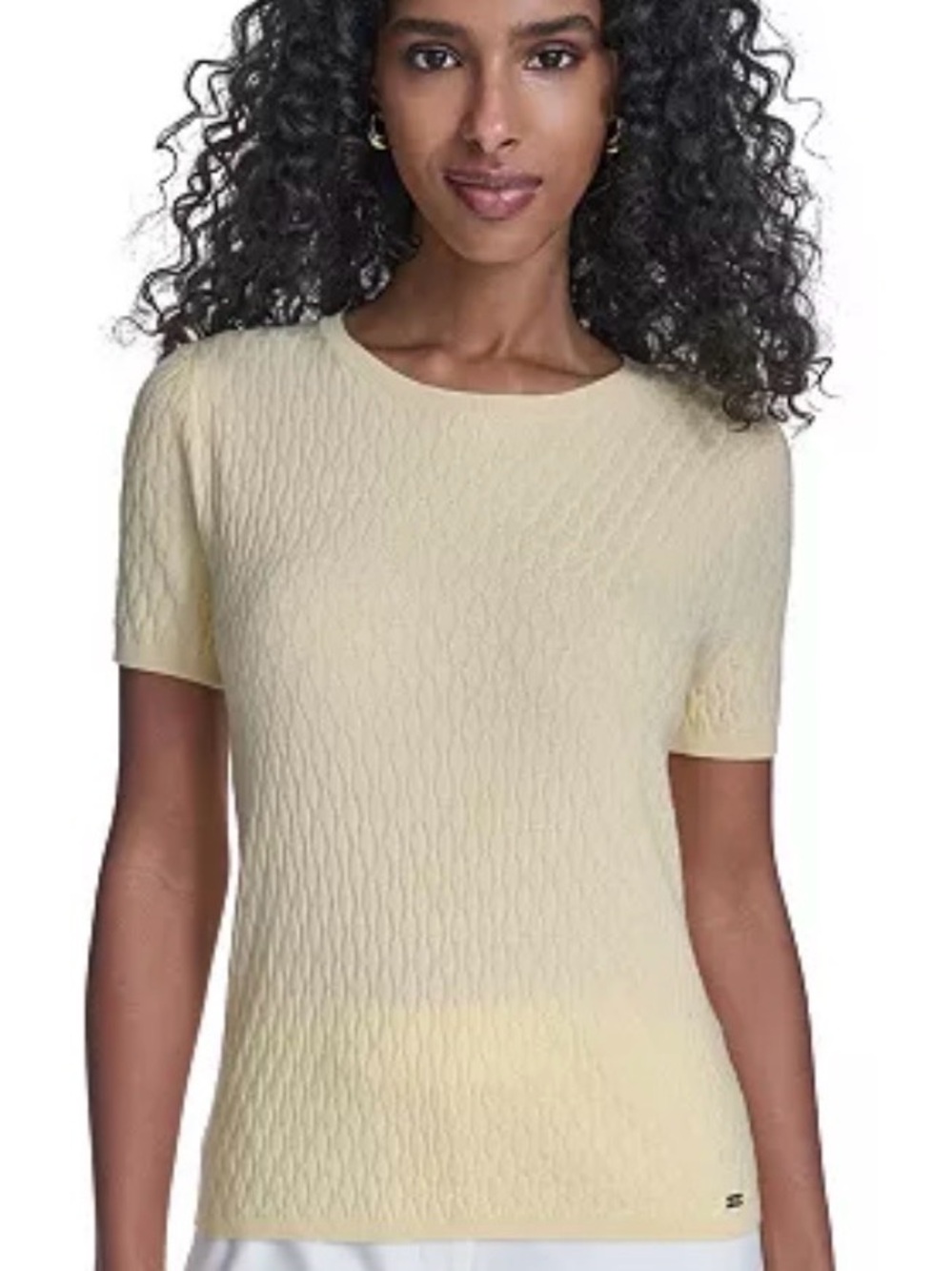 Calvin Klein Women's Textured Short-Sleeve Sweater